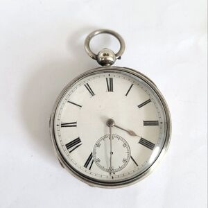 Antique Vintage Men's Sterling Silver Pocket Watch